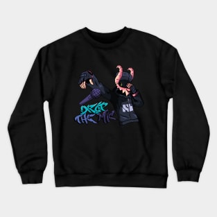 fnf tabi graffiti drop the mic without background Crewneck Sweatshirt